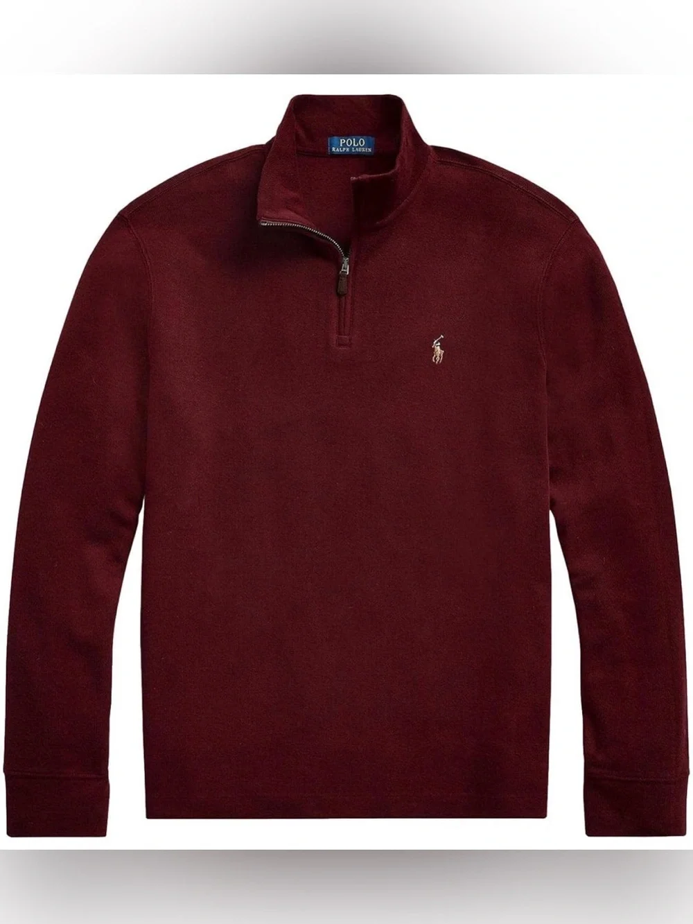 Polo Ralph Lauren Men's Burgundy 1/4 Zip Pullover Sweater XL Classic Wine Fall